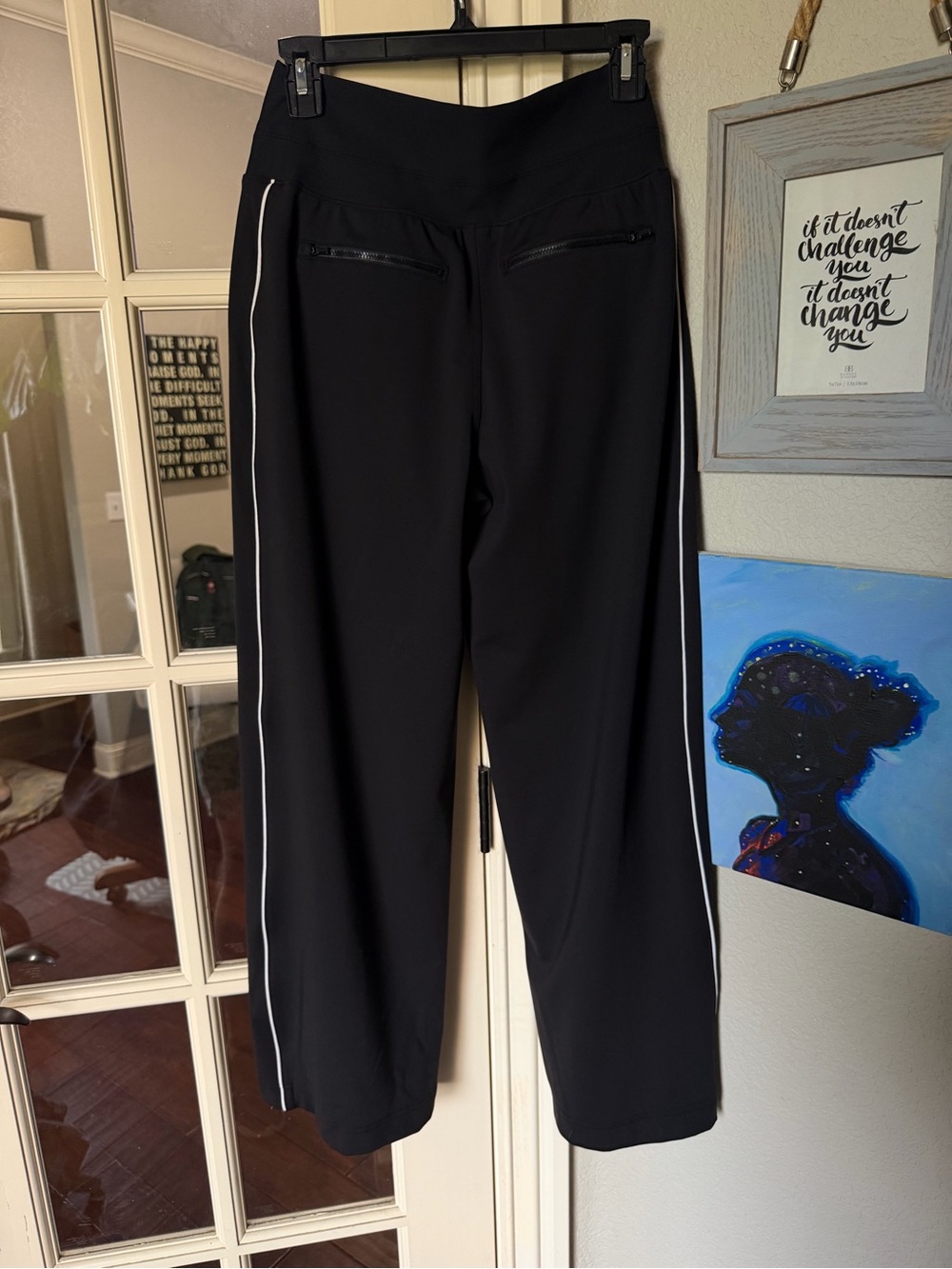 Athleta Venice High Rise Track Stripe Wide Leg Pant Sz S - Picture 5 of 10